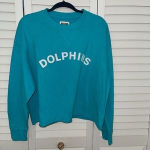 Miami Dolphins Women's Cropped Sweatshirt XL